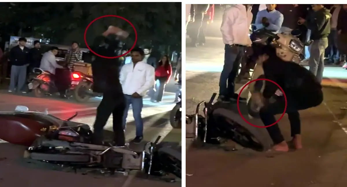 इंदौर में आधी रात गुंडागर्दी, सड़क पर तांडव ,दो आरोपी दबोचे