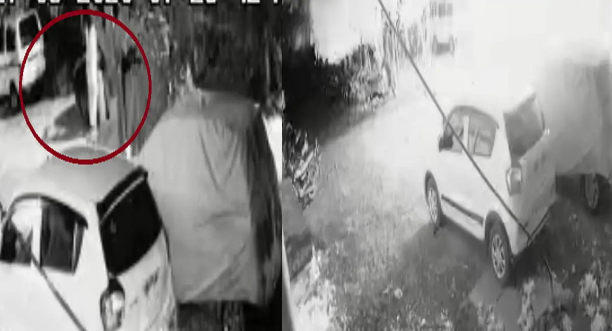 इंदौर में बेखौफ बदमाश: वकील की कार को बनाया निशाना, CCTV में कैद आगजनी का खेल
