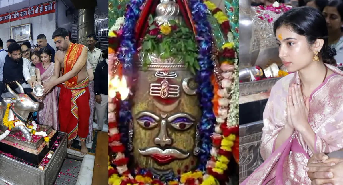  शामिल हुईं अभिनेत्री सारा अर्जुन- महाकाल के दरबार में टेका माथा, मांगा आशीर्वाद