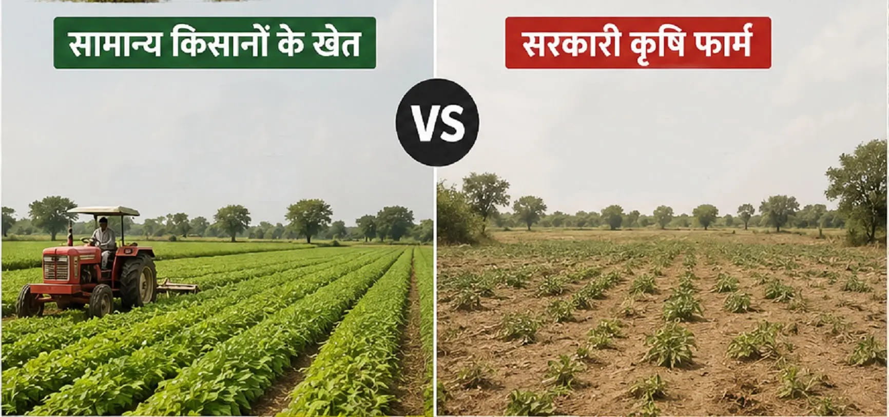 मप्र के सरकारी कृषि फार्म में सामान्य किसानों के खेतों से भी कम हो रही पैदावार