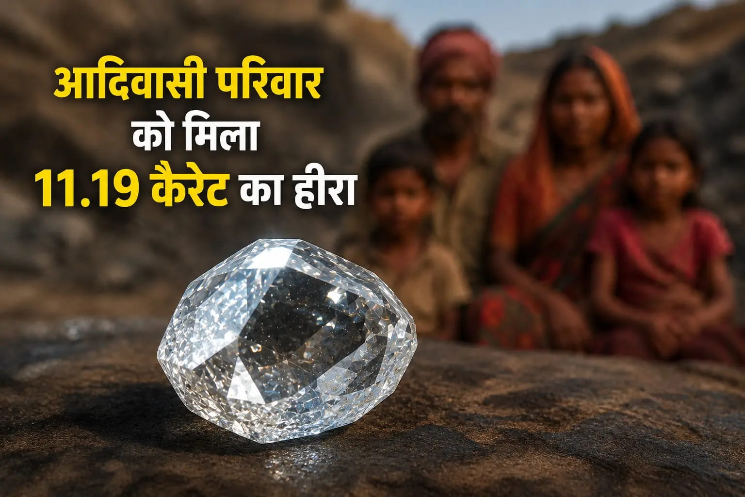 आदिवासी परिवार को मिला 11.19 कैरेट का बेशकीमती हीरा, कीमत लगभग 50 लाख रुपए