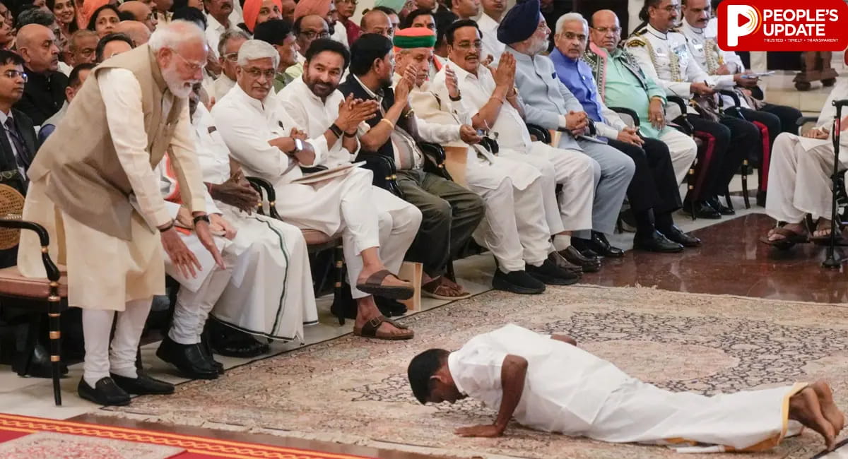 सिलंबम गुरु के सम्मान ने जीता दिल...पद्म श्री लेने पहुंचे, PM मोदी को साष्टांग प्रणाम का वीडियो वायरल
