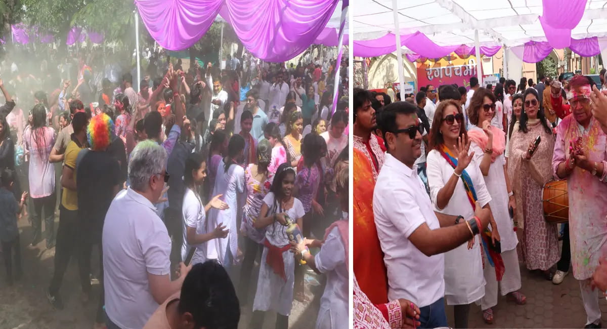 पीपुल्स ग्रुप का ग्रैंड होली सेलिब्रेशन, गानों में जमकर थिरके युवा, देखे तस्वीरें