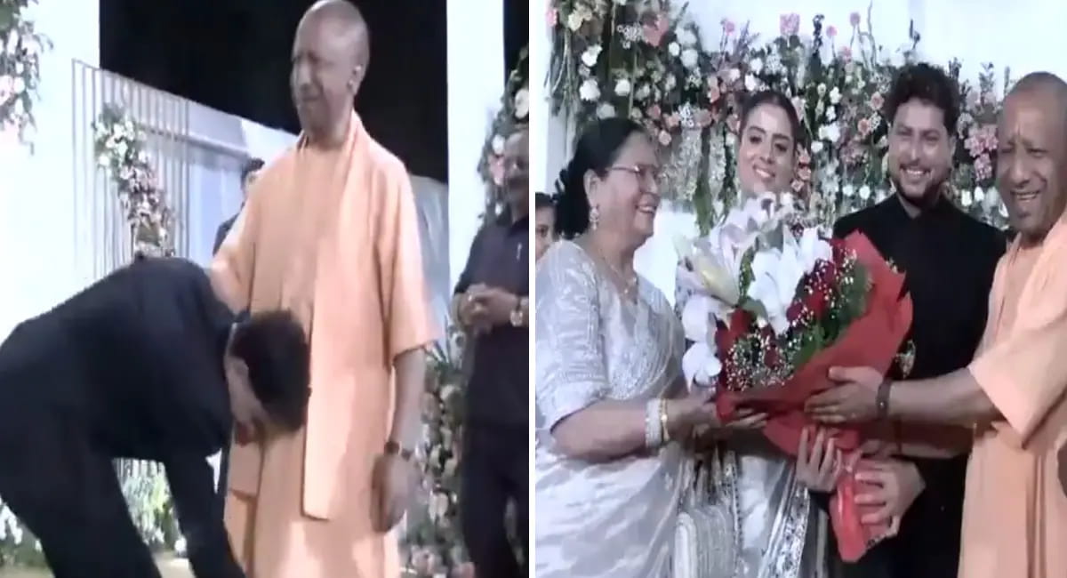 रोल्स-रॉयस विंटेज कार से होटल पहुंचे कुलदीप, CM योगी के छुए पैर