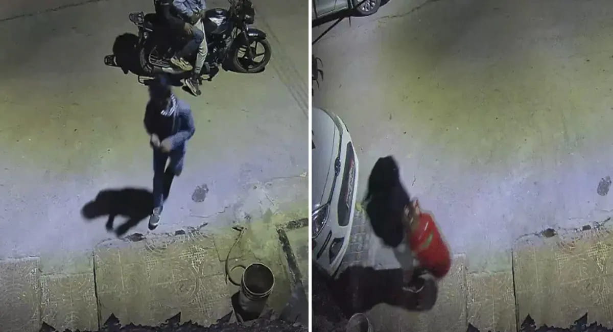 रिटायर्ड जज के घर 3 चोरों ने फुर्ती से उड़ाएं सिलेंडर, कटनी में स्कूल बना टारगेट, CCTV आया सामने