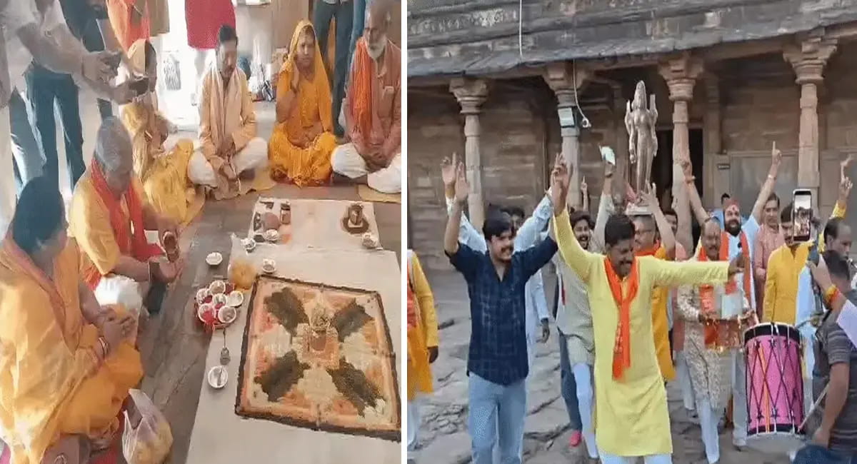 गोमूत्र से शुद्धिकरण के बाद गर्भगृह में महाआरती, भक्तों में दिखा उत्साह