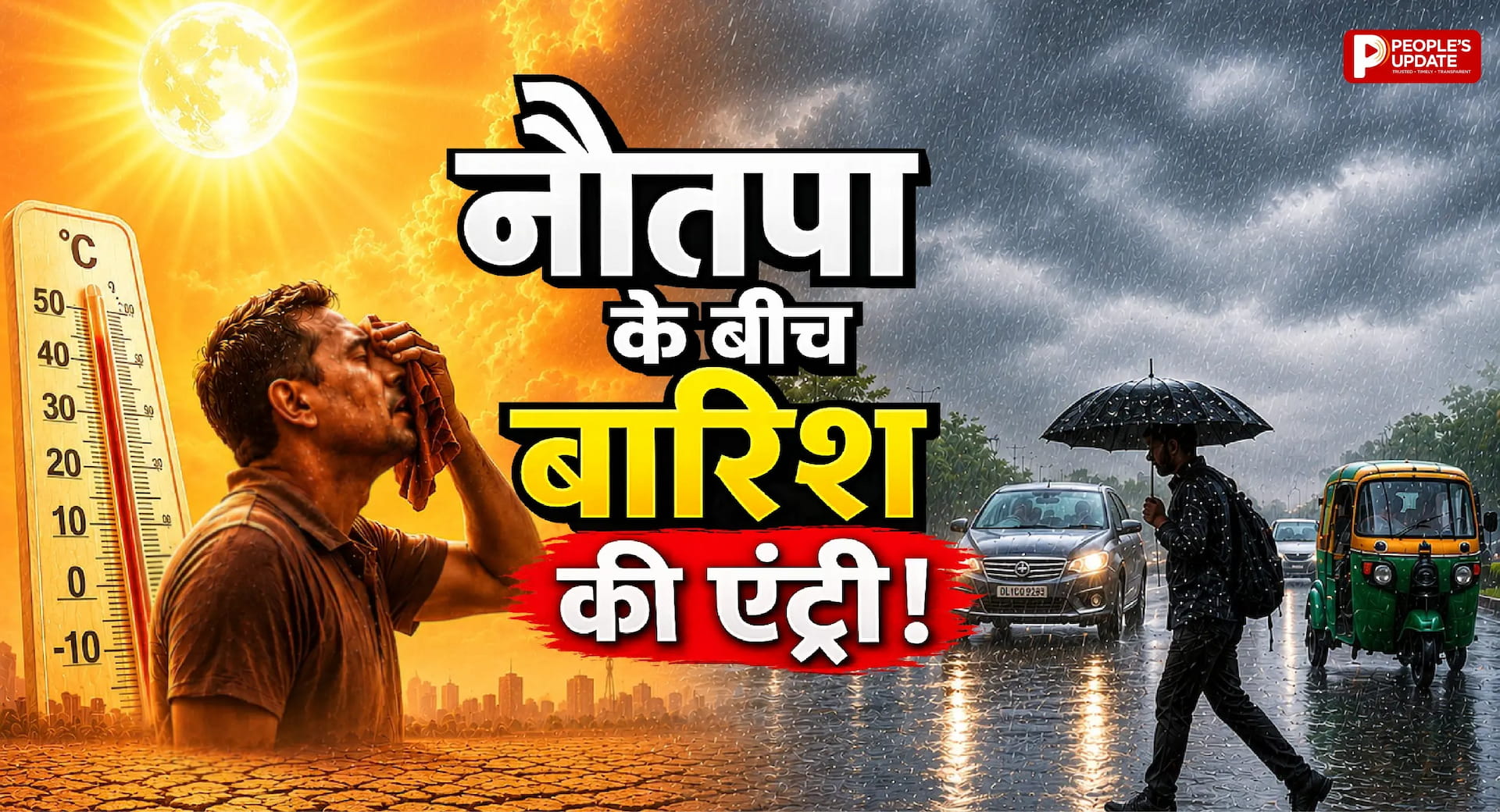 प्री- मानसून बारिश की 25 मई से एंट्री, केरलम में नहीं पहुंचा मानसून, बांदा अब भी सबसे ज्यादा तप रहा