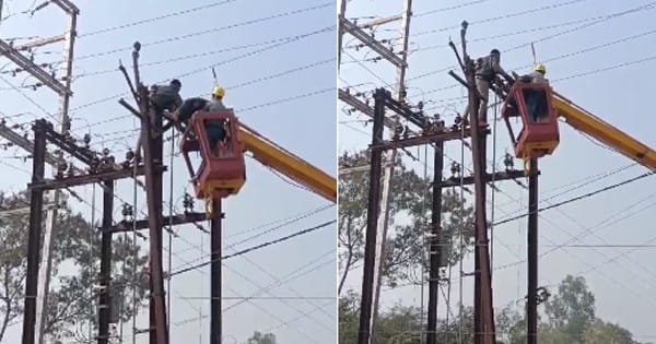 भोपाल : हाईटेंशन लाइन की चपेट में आया युवक, करंट लगने से मौत, क्रेन की मदद से उतारा शव