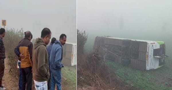 सतना से इंदौर जा रही बस दुर्घटनाग्रस्त, 19 यात्री घायल; दो की हालत गंभीर, इस कारण हुआ हादसा
