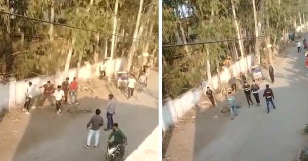 इंदौर : दो बॉयज हॉस्टल के छात्र आपस में भिड़े, DAVV के आईईटी कैंपस में चले लात-घूंसे… पत्थर भी फेंके गए; वायरल हुआ VIDEO