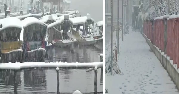 Jammu Kashmir Snowfall : कश्मीर में भारी बर्फबारी, श्रीनगर एयरपोर्ट की सभी उड़ानें रद्द