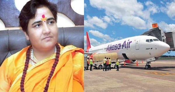 सांसद साध्वी प्रज्ञा ठाकुर को Akasa Air की फ्लाइट में नुकसान पहुंचाने की कोशिश, केंद्रीय मंत्री सिंधिया से लगाई कार्रवाई की गुहार
