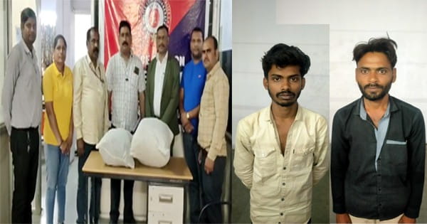 2 मादक पदार्थ तस्कर गिरफ्तार, सवा तीन लाख का गांजा और एक बाइक जब्त