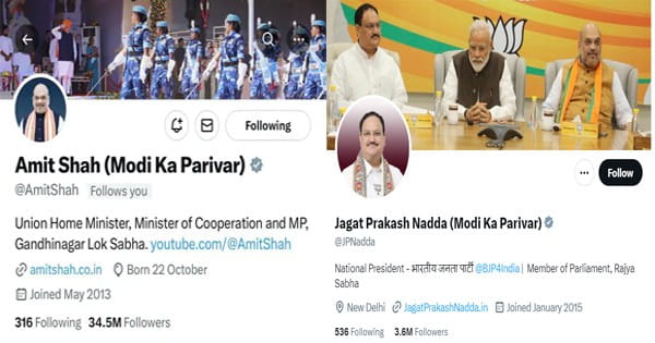 2019 में ‘मैं भी चौकीदार’, 2024 में ‘मैं हूं मोदी का परिवार’... BJP का नया परिचय, शाह-नड्डा समेत कई नेताओं ने बदला X पर बायो