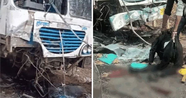 हरियाणा में मातम में बदलीं खुशियां : रेवाड़ी में बस-कार की टक्कर में 5 लोगों की मौत, शादी से चरखी दादरी लौटते वक्त हुआ हादसा