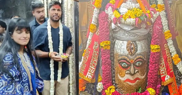 महाकाल के दरबार पहुंचे क्रिकेटर उमेश यादव, पत्नी के साथ किए दर्शन; भस्म आरती में हुए शामिल