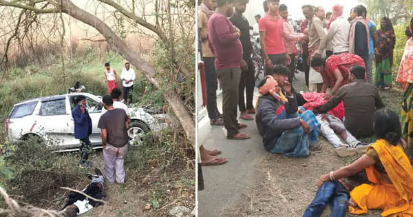 बिहार में भीषण सड़क हादसा : खगड़िया में शादी से लौट रहे 8 बारातियों की मौत, 5 गंभीर; सीमेंट लदे ट्रैक्टर से हुई बोलेरो की टक्कर