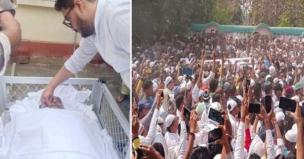 मुख्तार अंसारी हुआ सुपुर्द-ए-खाक, बेटे ने पिता की मूंछों पर अंतिम बार दिया ताव, जनाजे में उमड़ा 30 हजार समर्थकों का हुजूम