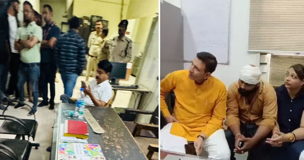 BHOPAL NEWS UPDATE : राज्यमंत्री नरेंद्र पटेल के बेटे द्वारा दोस्तों के साथ दंपति और पत्रकार की पिटाई पर राजनीति तेज, पीसीसी चीफ पीड़ितों को लेकर पहुंचे थाने