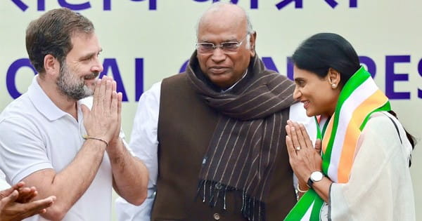 Lok Sabha Election : कांग्रेस ने 17 कैंडिडेट्स की एक और लिस्ट की जारी, आंध्र प्रदेश सीएम की बहन शर्मिला रेड्डी को दिया टिकट