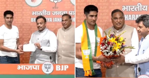 हरियाणा में कांग्रेस को झटका : BJP में शामिल हुए बॉक्सर विजेंदर सिंह, बोले- मैं लोगों की भलाई के लिए जुड़ा; 2019 में हार गए थे लोकसभा चुनाव