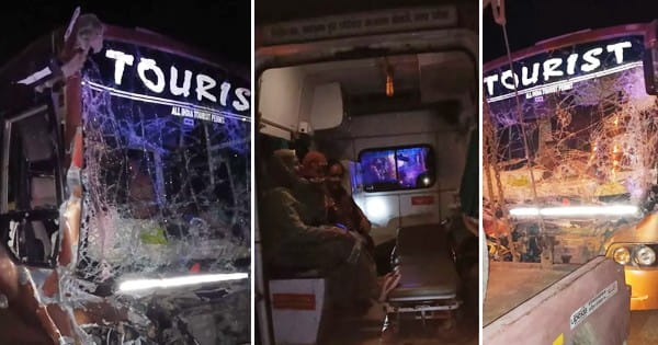 आगरा-लखनऊ एक्सप्रेस-वे पर हादसा : खड़े ट्रक में पीछे से जा घुसी स्लीपर बस, 23 यात्री घायल; 5 की हालत गंभीर, अयोध्या से लौट रहे थे