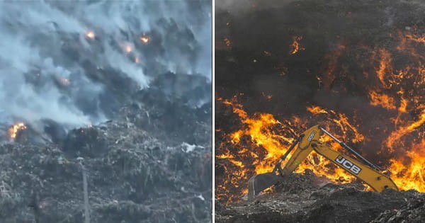 आग की लपटें और धुएं का गुबार... दिल्ली की गाजीपुर लैंडफिल साइट पर लगी भीषण आग, लोगों को सांस लेने में हो रही दिक्कत