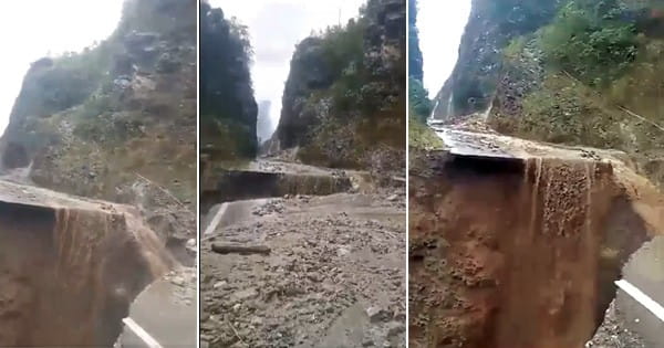 अरुणाचल प्रदेश में भूस्खलन : नेशनल हाईवे-313 का एक हिस्सा धंसा, यातायात बाधित