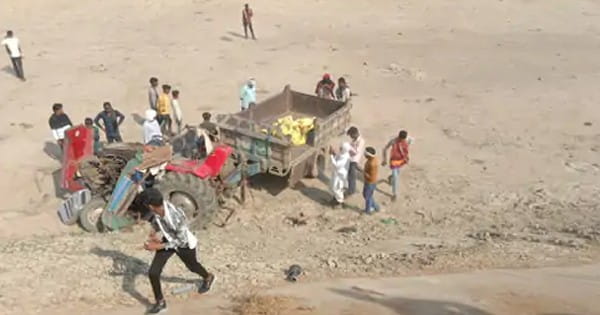 श्योपुर में बेकाबू होकर ट्रैक्टर-ट्रॉली चंबल नहर में पलटी, 4 की मौत; 7 घायल