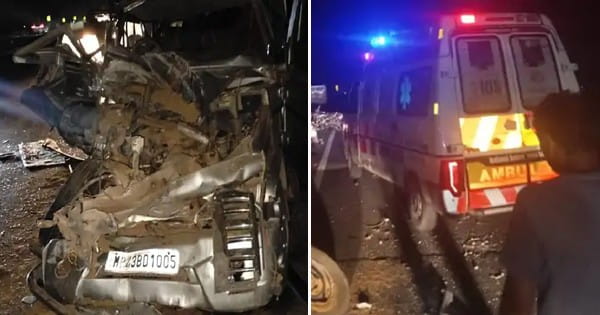 धार में भीषण हादसा : खड़े ट्रक में जा घुसी कार, 8 लोगों की मौके पर मौत; एक घायल