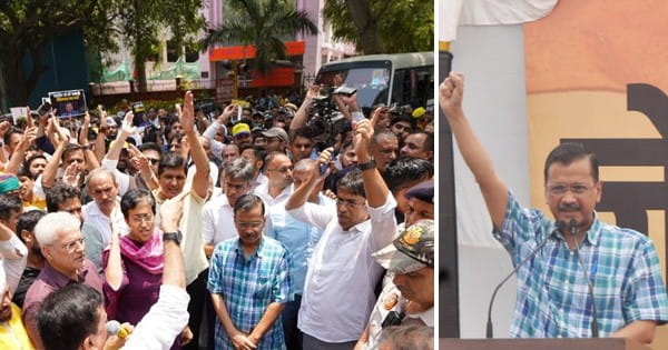 BJP दफ्तर से पहले ही अरविंद केजरीवाल को रोका, AAP सुप्रीमो का आरोप, केंद्र सरकार चला रही ऑपरेशन झाड़ू, नेताओं की गिरफ्तारी के बाद अकाउंट फ्रीज और पार्टी दफ्तर बंद कराने का प्लान