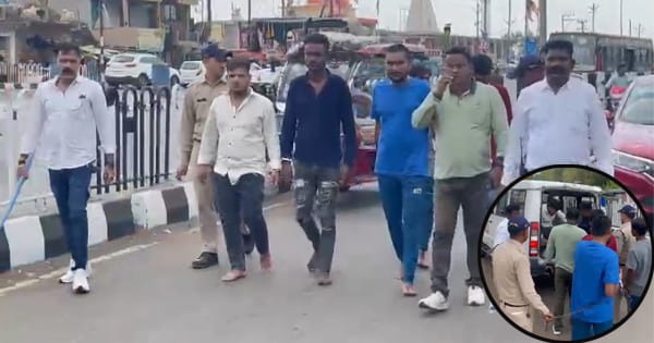 VIDEO : भोपाल सेंट्रल जेल के बाहर हुए मर्डर के 5 आरोपी गिरफ्तार, पुलिस ने बदमाशों का निकाला जुलूस; 4 अब भी फरार, दो युवकों पर किया था हमला