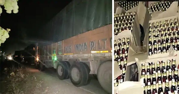 Jhabua News : 15 करोड़ रुपए की अवैध शराब जब्त, ग्वालियर से जा रही थी दमन, 9 ट्रकों से हुई बरामद