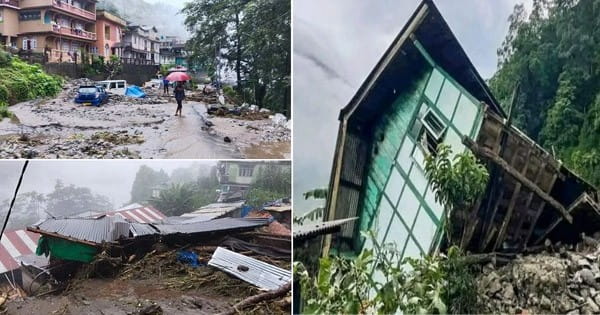 Sikkim Landslide : सिक्किम में भूस्खलन से फिर तबाही, एक की मौत, पांच लापता