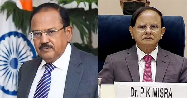 अजित डोभाल तीसरी बार बने NSA, पीके मिश्रा बने रहेंगे प्रधानमंत्री के प्रधान सचिव