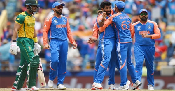 IND Vs SA T20 World Cup 2024 Final : वर्ल्ड चैंपियन बनी टीम इंडिया, फाइनल में साउथ अफ्रीका को 7 रन से हराया