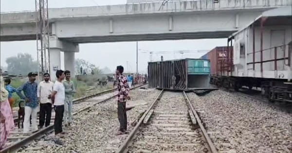 हरियाणा के करनाल में मालगाड़ी से कंटेनर गिरे, चंडीगढ़-दिल्ली रूट हुआ बाधित, सभी एक्सप्रेस ट्रेनों के रूट डायवर्ट