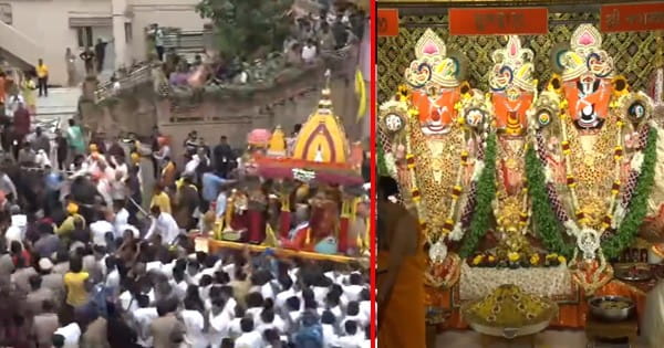 अहमदाबाद में भगवान जगन्नाथ की रथ यात्रा निकली, सीएम पटेल ने लगाई सोने की झाड़ू, पुरी में भगवान का रथ खींचने के लिए श्रद्धालुओं में उत्साह