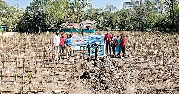 एसजीएसआईटीएस कॉलेज में मियावाकी पद्धति से तैयार जंगल की ड्रोन से निगरानी