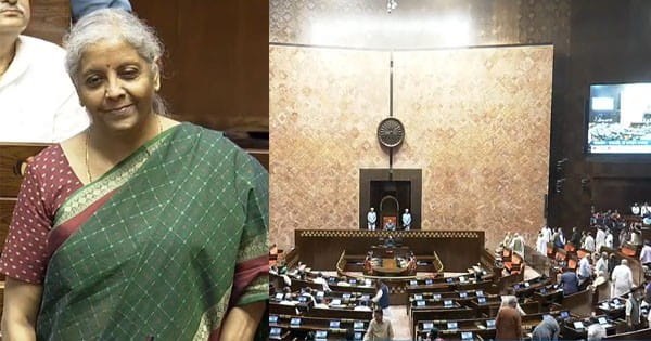 राज्यसभा में चर्चा के दौरान विपक्ष ने किया वॉकआउट, सीतारमण के भाषण के दौरान शेम-शेम बोलते हुए बाहर निकले; खड़गे ने कहा- सिर्फ दो की थाली में पकौड़े-जलेबी