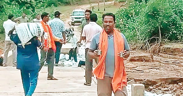 अब सीधी में 50 लाख की लागत से बना पुल धंसा