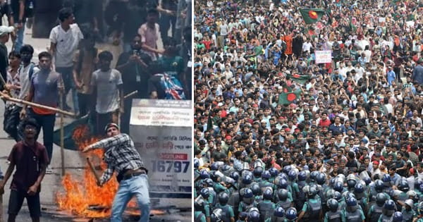 बांग्लादेश हिंसा में 100 लोगों की मौत : एक ही थाने में मारे गए 13 पुलिसकर्मी, देश में कर्फ्यू; भारत सरकार ने जारी की एडवाइजरी