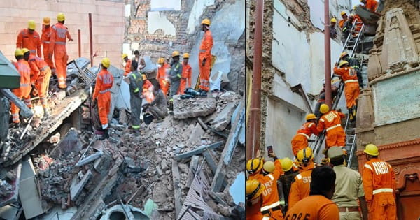 काशी विश्वनाथ मंदिर के पास दो पुराने मकान ढहे, महिला पुलिसकर्मी सहित 9 लोग दबे, एक महिला की मौत, PM मोदी ने कमिश्नर से फोन पर की बात