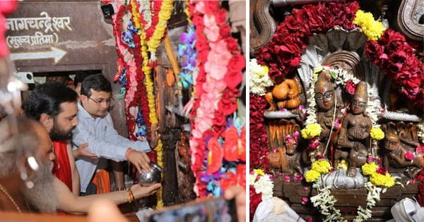 उज्जैन : नागपंचमी पर आधी रात को खुले नागचंद्रेश्वर मंदिर के पट, दर्शन के लिए उमड़ा श्रद्धालुओं का सैलाब, साल में एक बार ही खुलता है मंदिर