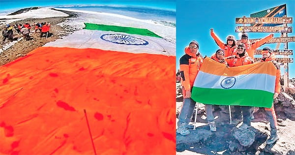 भारतीय पर्वतारोहियों ने अफ्रीका की सबसे ऊंची चोटी पर फहराया तिरंगा