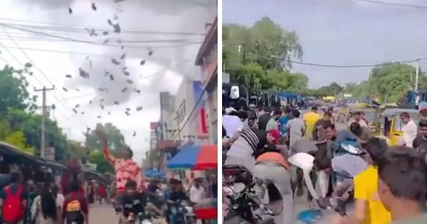 YouTuber ने बीच सड़क पर उड़ाई नोटों की गड्डी, मची अफरा-तफरी, VIDEO वायरल हुआ तो भड़के लोग