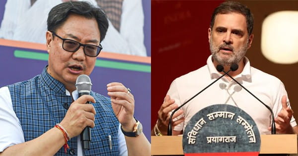 'मिस इंडिया में एक भी दलित-आदिवासी नहीं..' राहुल गांधी पर किरेन रिजिजू ने कसा तंज, बोले- 'बाल बुद्धि' मनोरंजन के लिए अच्छी हो सकती है