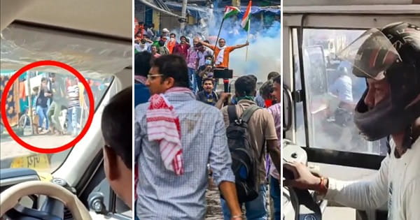 Kolkata Rape-Murder Case : बंगाल में बंद के दौरान हिंसा, BJP नेता की कार पर फायरिंग... बम भी फेंके; हेलमेट पहनकर बस चला रहे ड्राइवर