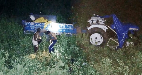 MP के दमोह में बड़ा हादसा : श्रद्धालुओं से भरी ट्रैक्टर-ट्रॉली पलटी, 4 लोगों की मौत, दर्शन करने बड़े जटाशंकर जा रहे थे सभी