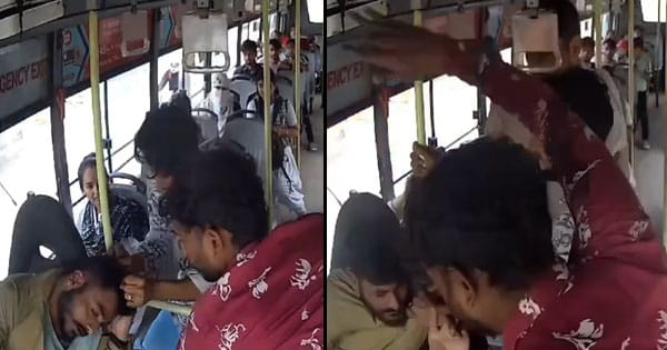 भोपाल की सिटी बस में गुंडागर्दी का VIDEO, ड्राइवर को लात-घूसों से पीटा